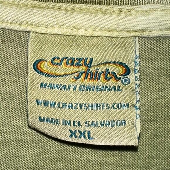 Dole Plantation Crazy Shirts Hawaii Rooster Green Hemp Dyed T-Shirt Size XXL - Picture 3 of 10